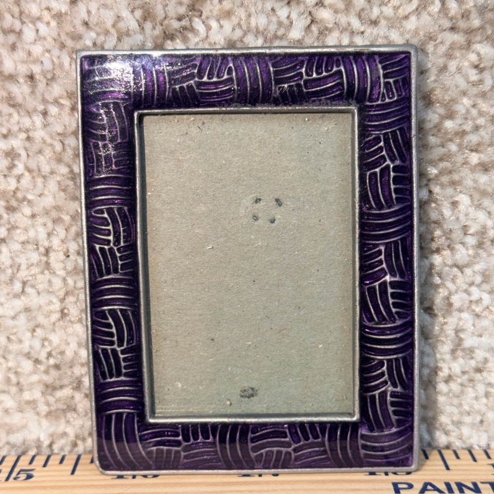 MCS Industries Enamel Metal Basketweave Picture Frame 2x3 Tabletop 21444